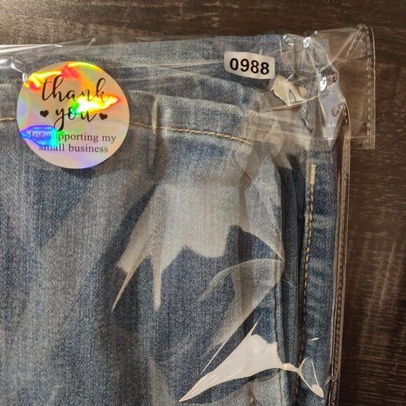 Eagle Jeans Light Wash Straight Leg Women Denim Mid Rise Distressed Casual Y2K 8 - Picture 8 of 8